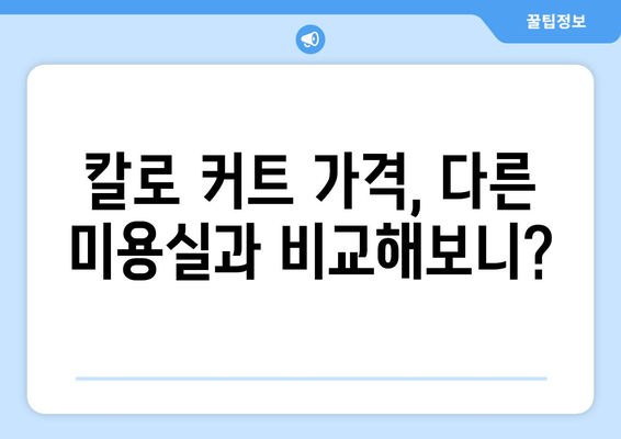 칼로 커트 가격 후기