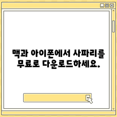사파리 다운로드