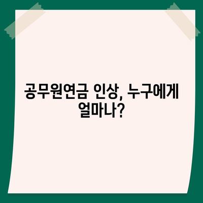 2024년 공무원연금 인상