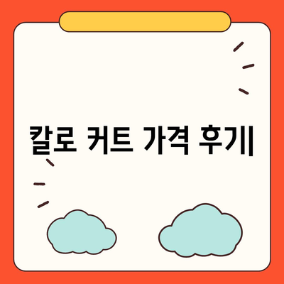 칼로 커트 가격 후기