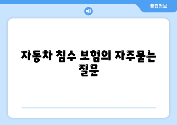 자동차 침수 보험