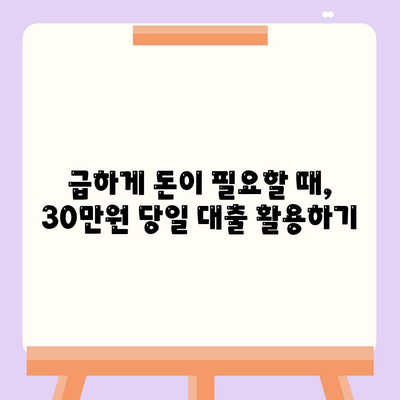 비대면 무직당일 30만원 대출