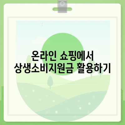 상생소비지원금 사용처