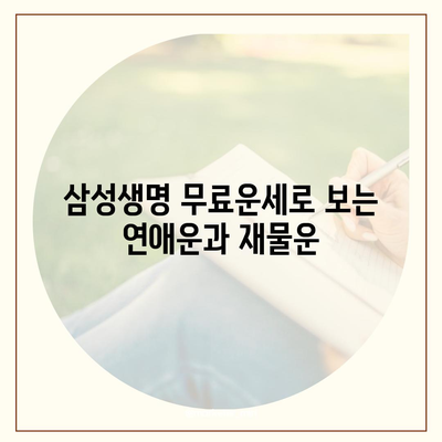 삼성생명 무료운세