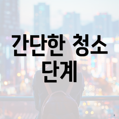 간단한 청소 단계