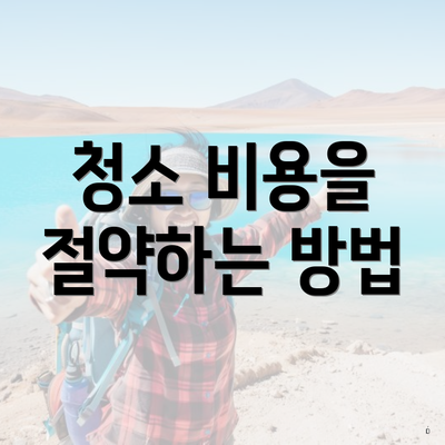 청소 비용을 절약하는 방법