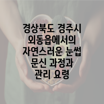 경상북도 경주시 외동읍에서의 자연스러운 눈썹 문신 과정과 관리 요령