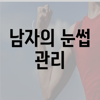 남자의 눈썹 관리