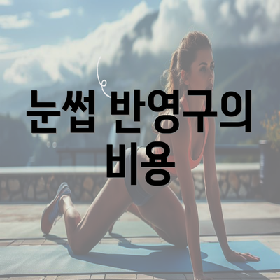 눈썹 반영구의 비용