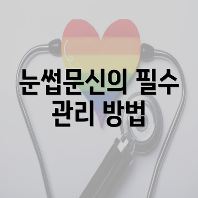 눈썹문신의 필수 관리 방법