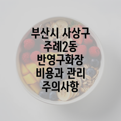 부산시 사상구 주례2동 반영구화장 비용과 관리 주의사항