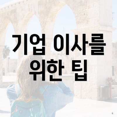 기업 이사를 위한 팁