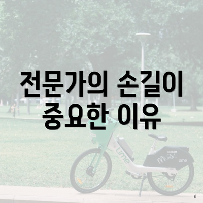 전문가의 손길이 중요한 이유