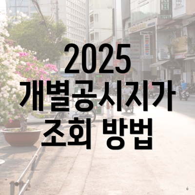 2025 개별공시지가 조회 방법