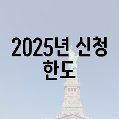 2025년 신청 한도
