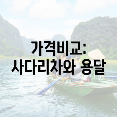 가격비교: 사다리차와 용달