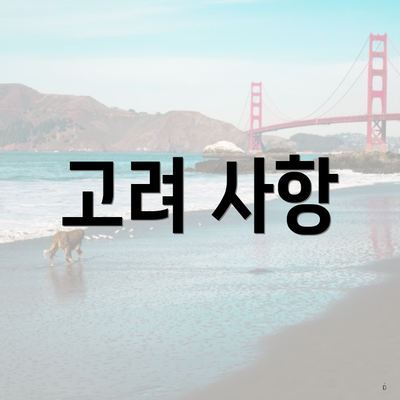 고려 사항