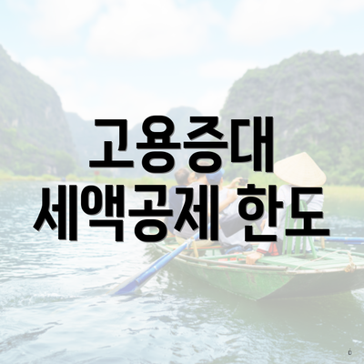고용증대 세액공제 한도