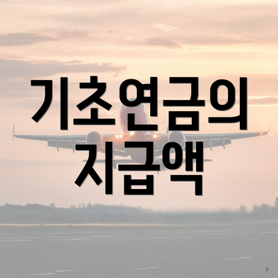 기초연금의 지급액