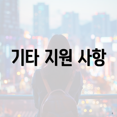 기타 지원 사항