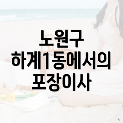 노원구 하계1동에서의 포장이사