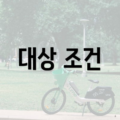 대상 조건