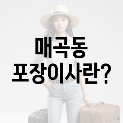 매곡동 포장이사란?