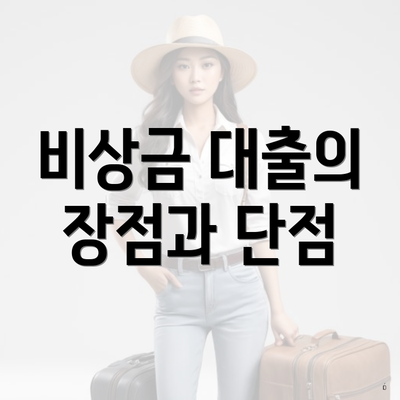 비상금 대출의 장점과 단점