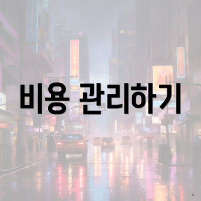 비용 관리하기