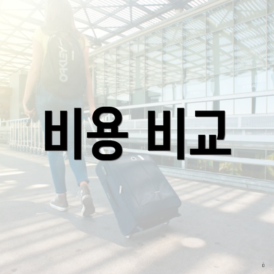 비용 비교