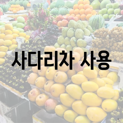 사다리차 사용