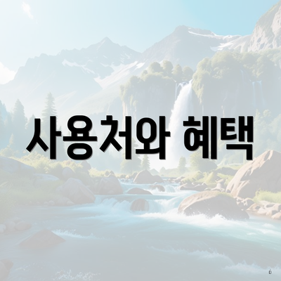사용처와 혜택