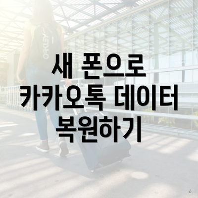 새 폰으로 카카오톡 데이터 복원하기
