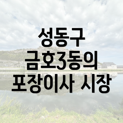 성동구 금호3동의 포장이사 시장