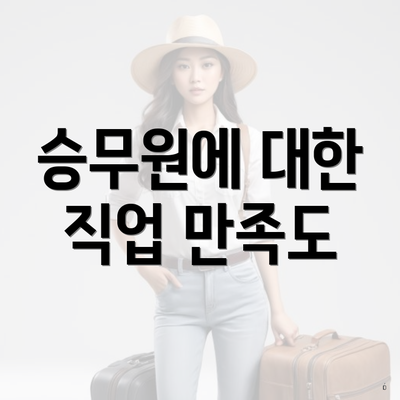 승무원에 대한 직업 만족도