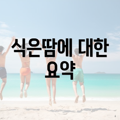 식은땀에 대한 요약