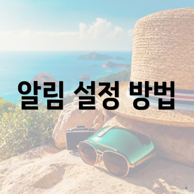 알림 설정 방법