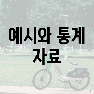 예시와 통계 자료