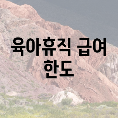 육아휴직 급여 한도