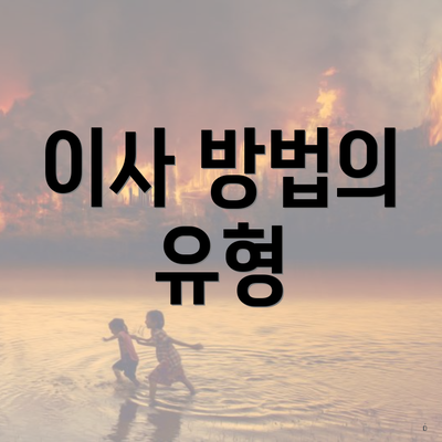 이사 방법의 유형