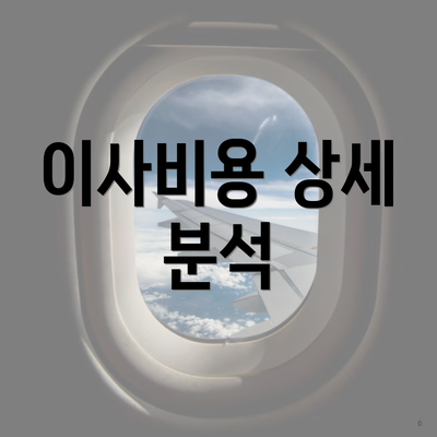 이사비용 상세 분석