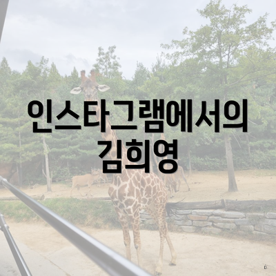 인스타그램에서의 김희영