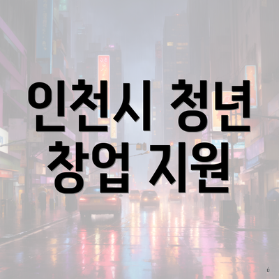인천시 청년 창업 지원