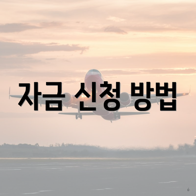 자금 신청 방법