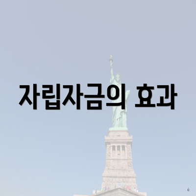 자립자금의 효과