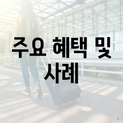 주요 혜택 및 사례