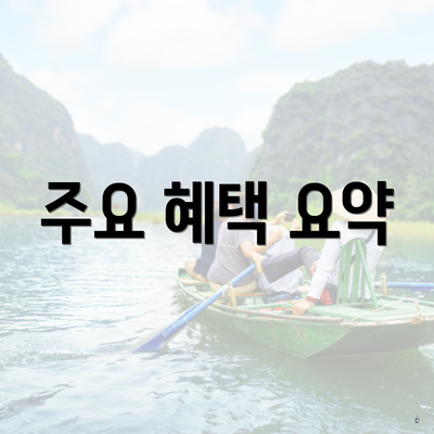 주요 혜택 요약