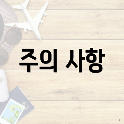주의 사항