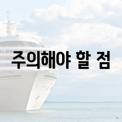 주의해야 할 점