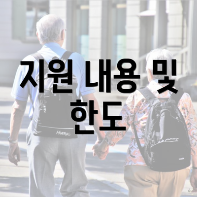 지원 내용 및 한도